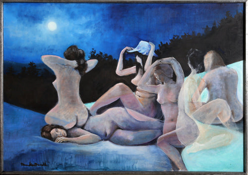 Nighttime Nudes Oil | Unknown Artist,{{product.type}}