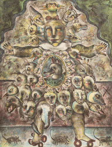 Nina Con Vestido de Animalitos Lithograph | Alejandro Colunga,{{product.type}}