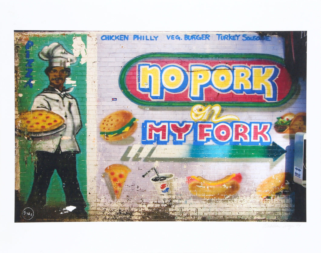No Pork on My Fork, NYC from the Graffiti Series Digital | Jonathan Singer,{{product.type}}