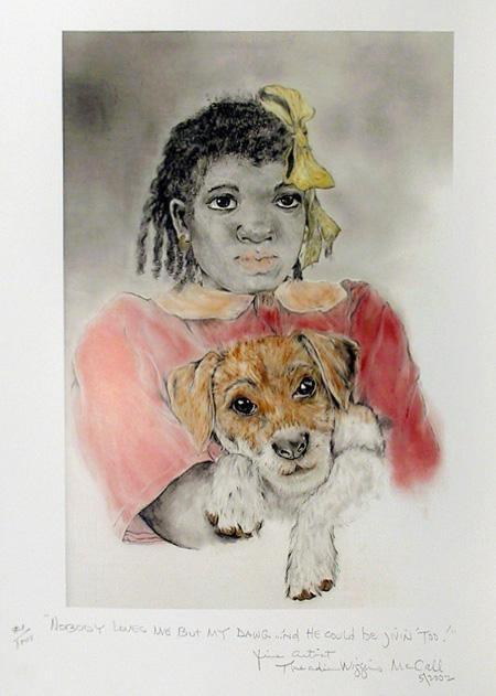 Nobody Loves me...but my dawd... 'nd he could be jivin' too! Lithograph | Theadius McCall,{{product.type}}