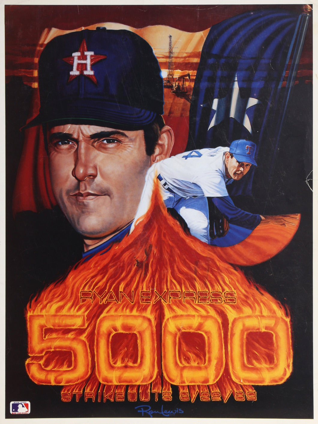 Nolan Ryan 5000 Strikeouts Poster | Ron Lewis,{{product.type}}