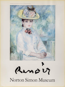 Norton Simon Museum - Girl in a Yellow Hat Poster | Pierre-Auguste Renoir,{{product.type}}