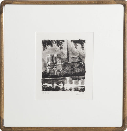 Notre Dame lithograph | Laurent Marcel Salinas,{{product.type}}