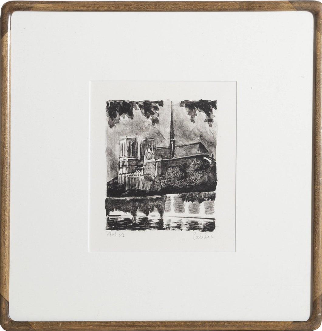 Notre Dame lithograph | Laurent Marcel Salinas,{{product.type}}