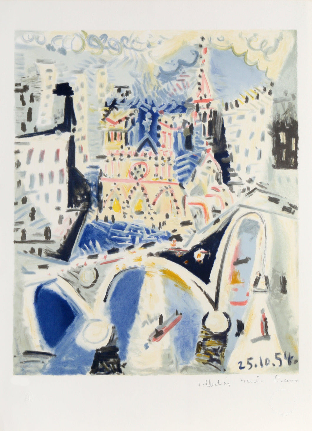 Notre Dame Lithograph | Pablo Picasso,{{product.type}}