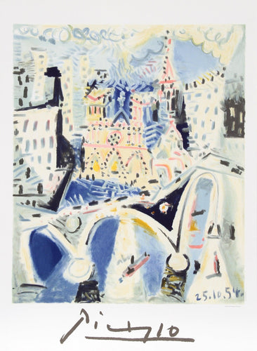 Notre Dame Lithograph | Pablo Picasso,{{product.type}}