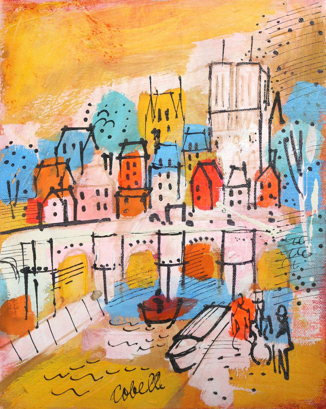 Notre Dame with Bridge 2 Acrylic | Charles Cobelle,{{product.type}}