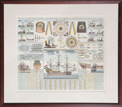 Nouvelle Carte pour Conduire a la Connoissance de la Marine Lithograph | Henri Chatelain,{{product.type}}