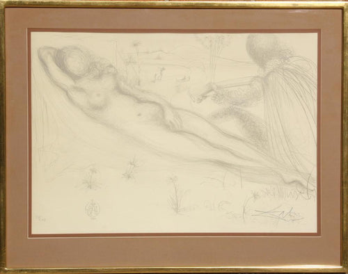 Nu a la Guitarre (Serenade) from the Nudes Suite Lithograph | Salvador Dalí,{{product.type}}