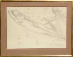 Nu a la Guitarre (Serenade) from the Nudes Suite Lithograph | Salvador Dalí,{{product.type}}