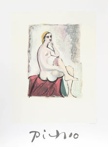 Nu Assis Lithograph | Pablo Picasso,{{product.type}}