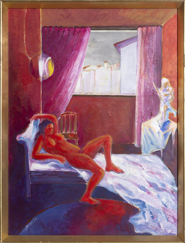 Nu Vermelho II gouache | Benjamin Silva,{{product.type}}