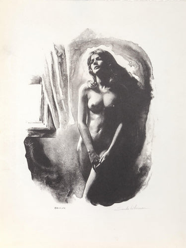 Nude Against the Wall lithograph | Sandu Liberman,{{product.type}}