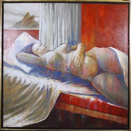 Nude at Rest II Acrylic | Benjamin Silva,{{product.type}}