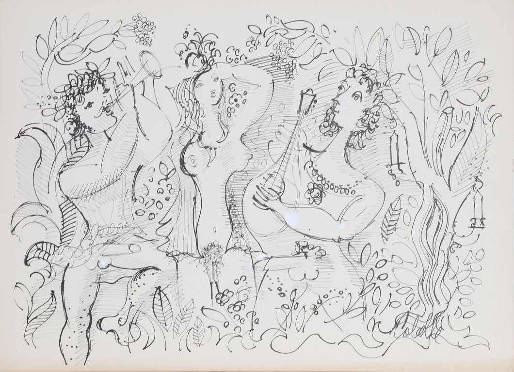 Nude Fauns and Woman Ink | Charles Cobelle,{{product.type}}
