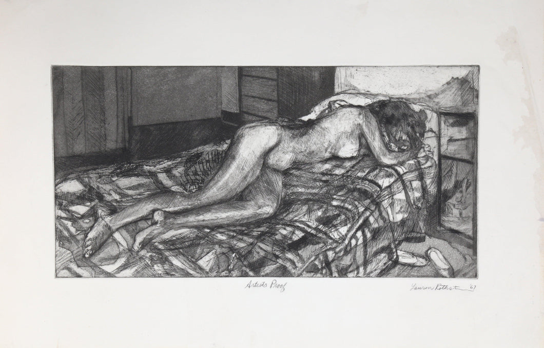 Nude in Bed Etching | Lauren Rothstein,{{product.type}}