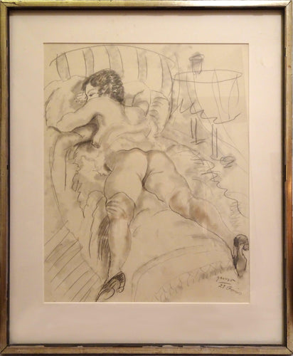 Nude in Bed Pencil | Emil Ganso,{{product.type}}