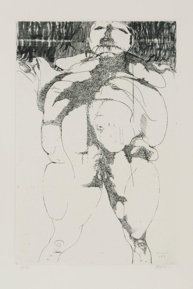 Nude Man Etching | Leonard Baskin,{{product.type}}