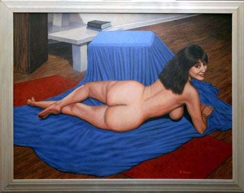 Nude on Blue Oil | Mickey Frome,{{product.type}}