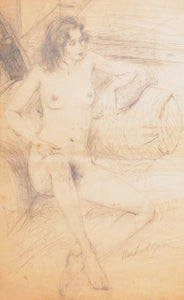 Nude on Couch Pencil | Marshall Goodman,{{product.type}}