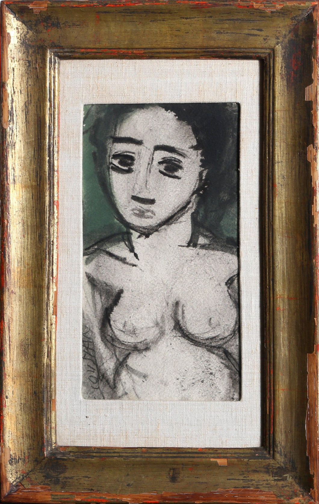 Nude on Green II Gouache | George Zachary Constant,{{product.type}}