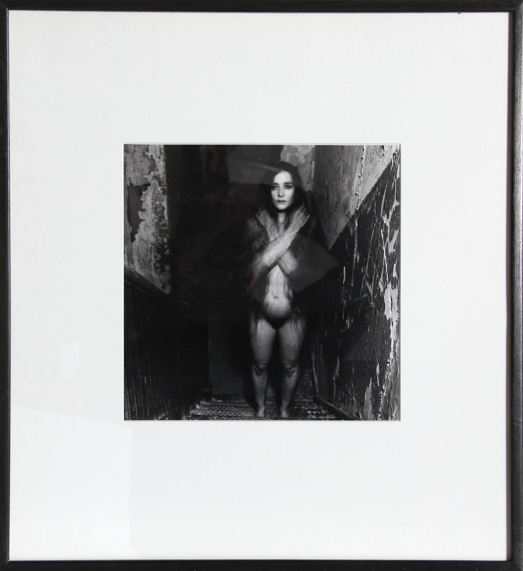 Nude on Staircase Black and White | Unknown Artist,{{product.type}}