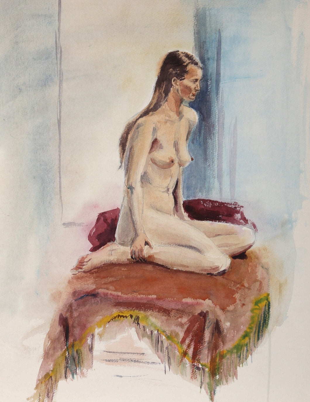 Nude (P6.16) Watercolor | Eve Nethercott,{{product.type}}