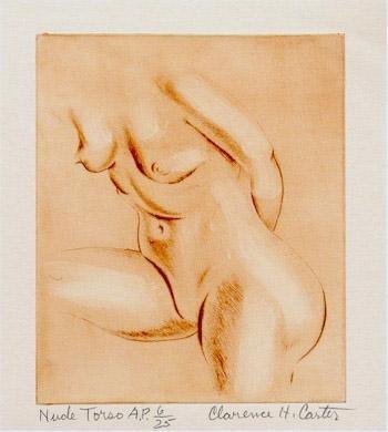 Nude Torso Etching | Clarence Holbrook Carter,{{product.type}}