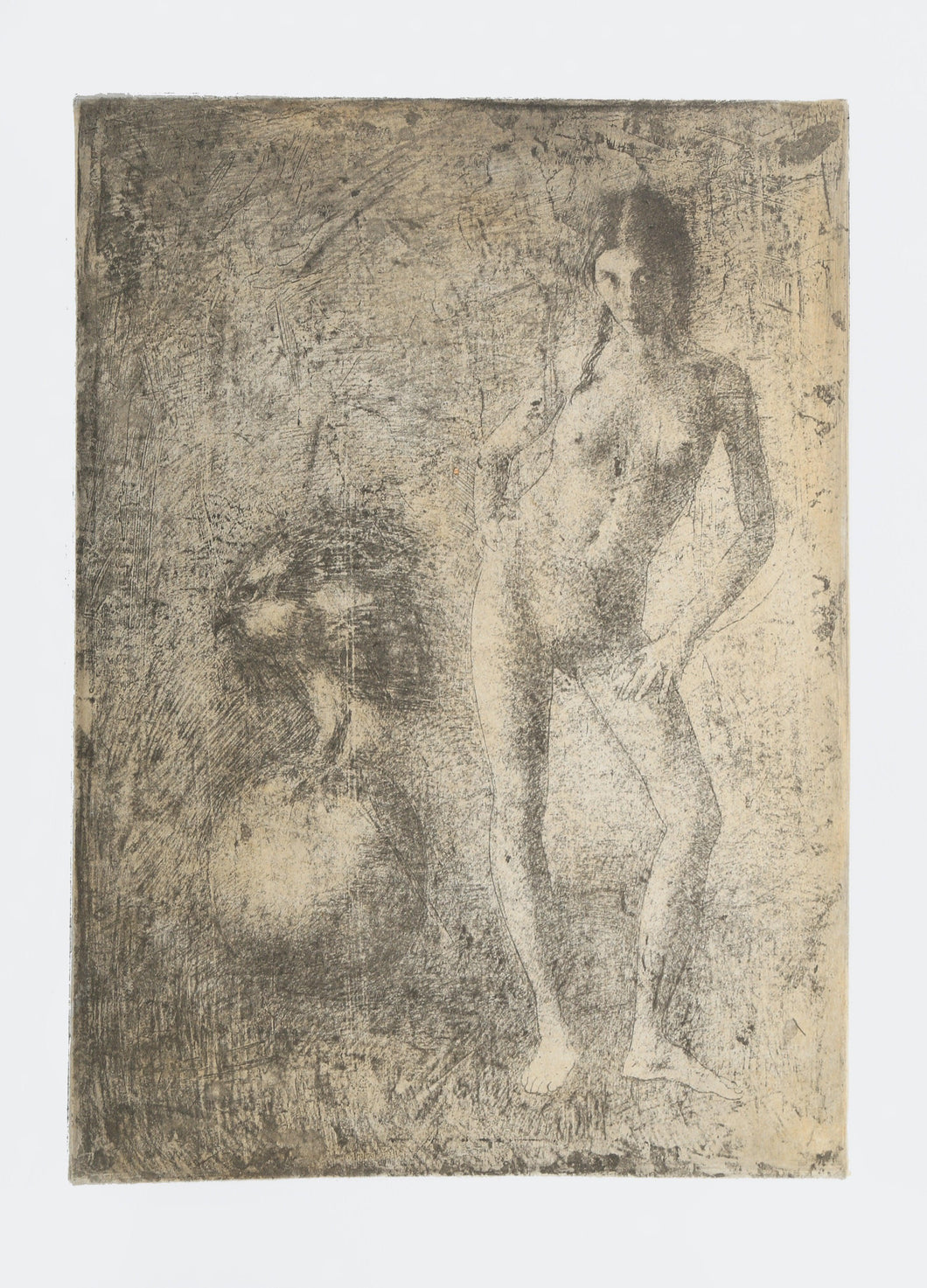 Nude with Creature on Ball from Nos Empreintes Etching | Boris Zaborov,{{product.type}}
