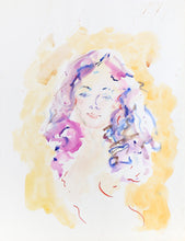 Nude with Purple Hair Watercolor | Wayne Ensrud,{{product.type}}