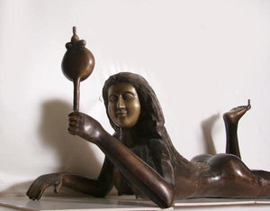 Nude Woman Holding Mirror Furniture | Falconet,{{product.type}}