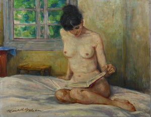 Nude Woman Reading Oil | Marshall Goodman,{{product.type}}