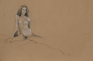 Nude Woman with Leg Folded Pastel | Harry McCormick,{{product.type}}
