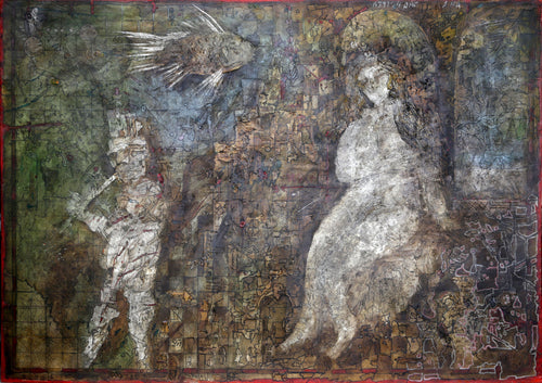 Nude Women and the Musician Acrylic | Vasily Kafanov,{{product.type}}