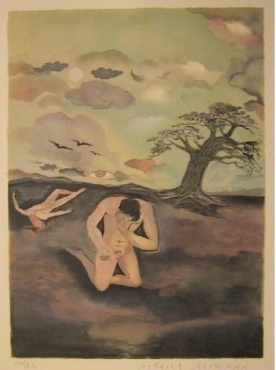 Nudes in Landscape Lithograph | Marcel Marceau,{{product.type}}