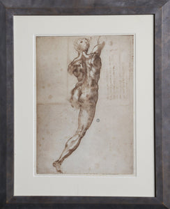 Nudo per la Battaglia di Cascina from Disegni di Michelangelo Lithograph | Michelangelo,{{product.type}}