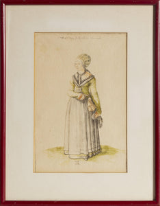 Nuremberg Woman in a House Dress Poster | Albrecht Dürer,{{product.type}}