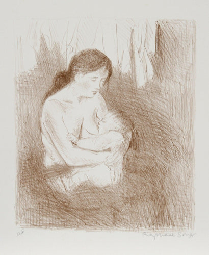 Nursing Mother Lithograph | Raphael Soyer,{{product.type}}