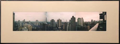 NYC Skyline view from Balcony Black and White | Unknown Artist,{{product.type}}