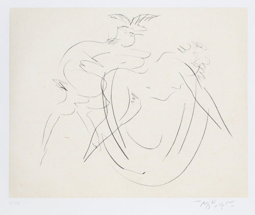 Nymph and Goat 3 (Black) Etching | Reuben Nakian,{{product.type}}