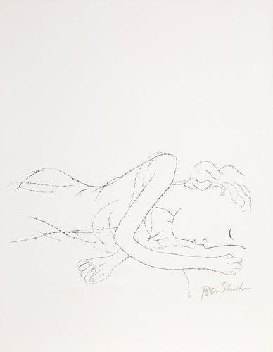 Of Light, White Sleeping Women in Childbed from the Rilke Portfolio Lithograph | Ben Shahn,{{product.type}}
