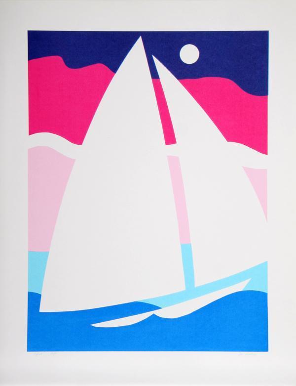 Ofei (Sailboat) Screenprint | Unknown Artist,{{product.type}}