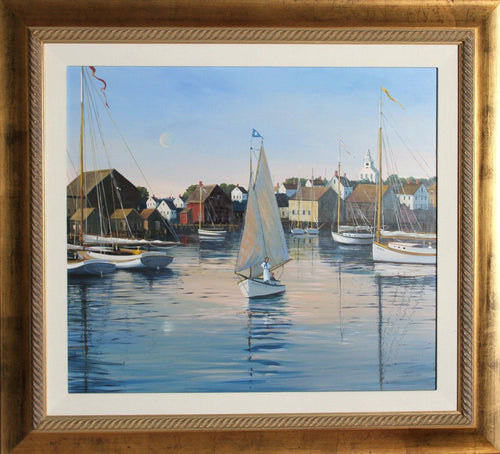 Old Cape Harbor Acrylic | Sally Caldwell Fisher,{{product.type}}