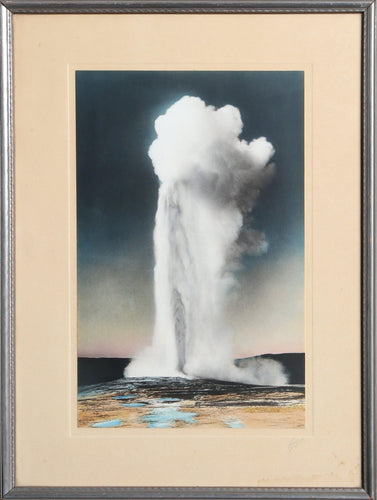 Old Faithful, Yellowstone (1905) Etching | Frank Jay Haynes,{{product.type}}