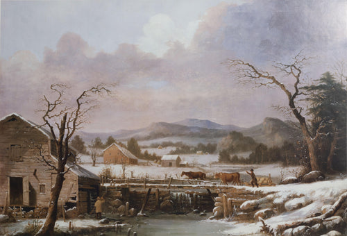 Old Grist Mill Poster | George Henry Durrie,{{product.type}}