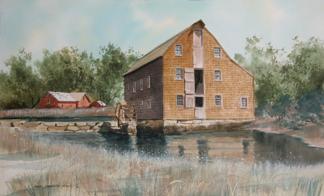 Old Sawmill Watercolor | James Feriola,{{product.type}}