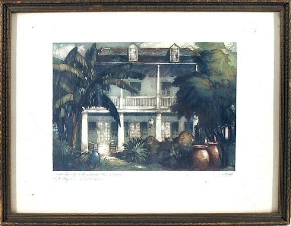 Old Spanish Custom House Lithograph | Unknown Artist,{{product.type}}