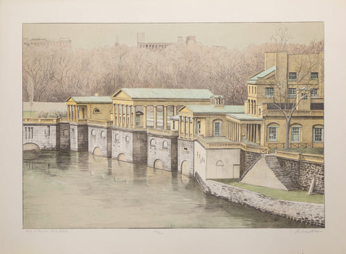 Old Waterworks, Philadelphia Lithograph | Richard Haas,{{product.type}}