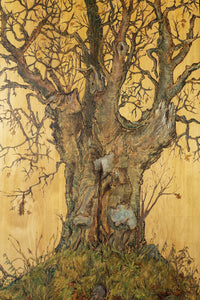 Oldest Tree on the Lockie Road, Rossie New York acrylic | Paula Towne,{{product.type}}
