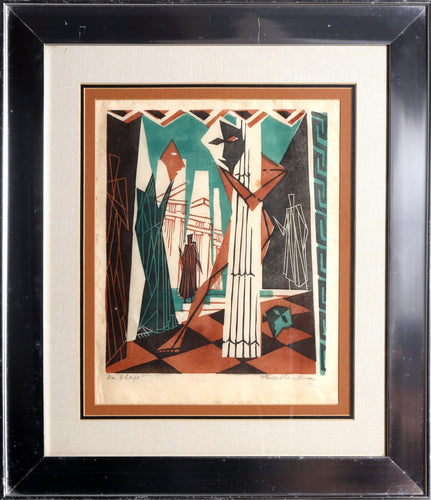 On Stage Woodcut | Isaac Friedlander,{{product.type}}